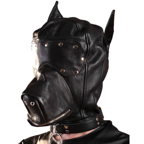 Sinners Bad Dog pet play bondage hood and puppy mask